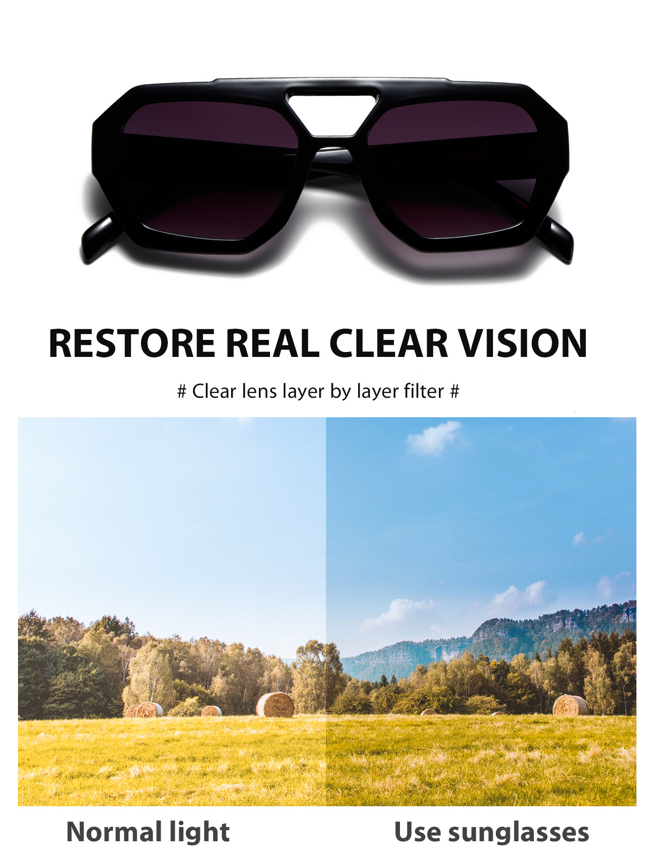 Bold Geometric Oversized Sunglasses - Image 3